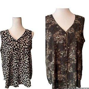 Bundle of 2 SZ LG Maurice’s button down tank